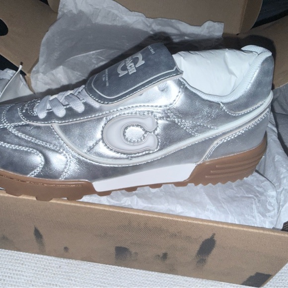 Coach Shoes - Coach Silver Sneakers NWT